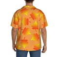 thumbnail image 3 of Honeii Fall Maple Leaves for Men's Short-Sleeved Button-Up Collared Shirt Featuring A Pocket, Perfect for Beach Vacations, And Travel Adventures.-Medium, 3 of 5