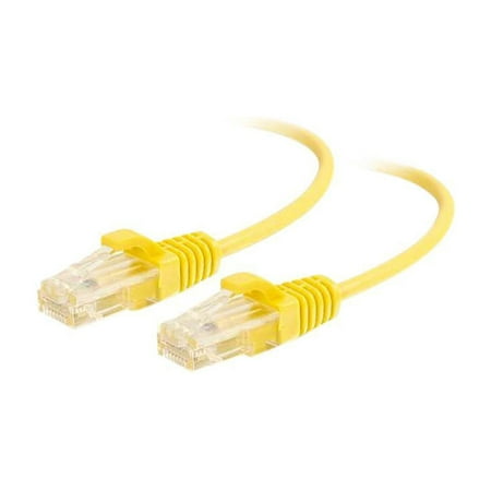 UPC: 0757120011712 | C2G 01171 Cat6 Slim Cable – Snagless Unshielded Slim Ethernet Network Patch Cable Yellow (3 Feet 0.91 Meters)