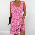 thumbnail image 2 of Summer Sundresses for Women 2024 Plus Size Comfort Printed Sleeveless V-Neck Dress, 2 of 5