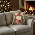 thumbnail image 5 of Coollooc Christmas Throw Pillow Covers,17.5''x17.5'' Linen Xmas Deer & Snowman Plaid Cushion Cover Decorative Square Pillowcases with Invisible Zipper for Living Room Sofa Bedroom(C,A), 5 of 7