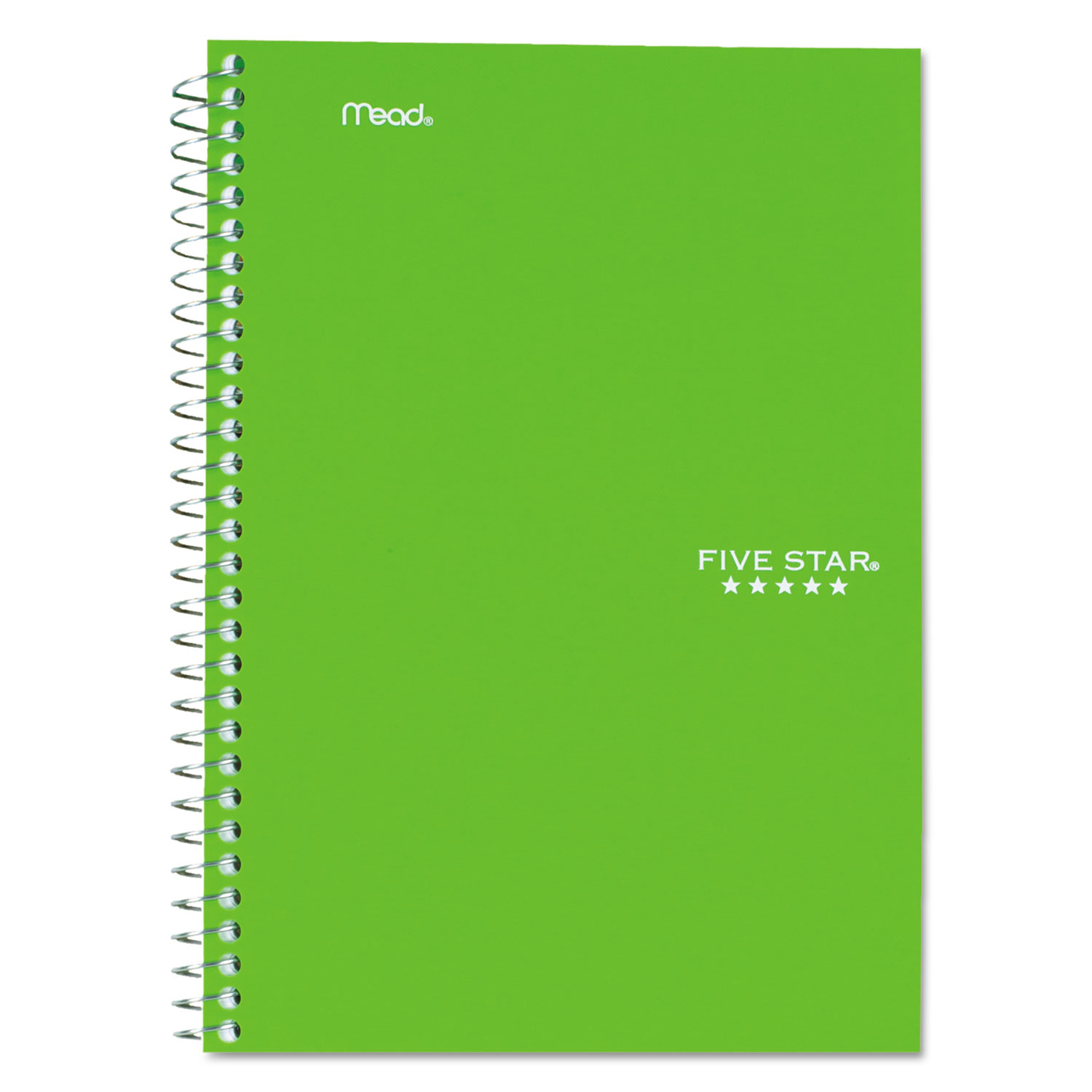Five Star Spiral Notebook, 2-Subject, College Ruled 9 1/2" x 6", Assorted Colors (06180)