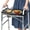 Black Without Pockets 2.0, variant on Mobility Walker Flip Tray Black Without Pockets With Baffles Dining Accessory