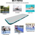 thumbnail image 5 of iMeshbean 3.3ft*10ft*4in Inflatable Gymnastics Cheerleading Tumbling Mat Air Track Home Floor Mats with 500W Electric Pump, Gray+Blue, 5 of 5