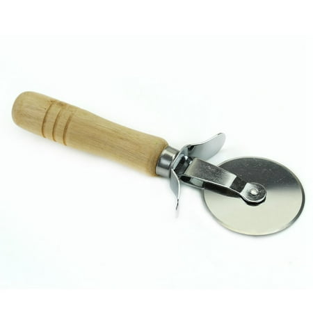 

Stainless Steel Wood Handle Pizza Wheel Cutter Pasta Dough Crimper 2cm x 5.5cm x 17cm