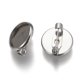thumbnail image 1 of Tarnish Resistant 304 Stainless Steel Brooch Findings Flat Round Stainless Steel Color Tray: 12mm 14x6mm Pin: 0.7mm, 1 of 5