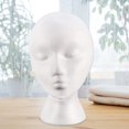thumbnail image 7 of Huepoe 10 Inch Mannequin Head for Wigs Making Display, Female Head Model Foam Mannequin Wig Stand Wig Holder Cap Display Stand for Salon Home, White, 7 of 7