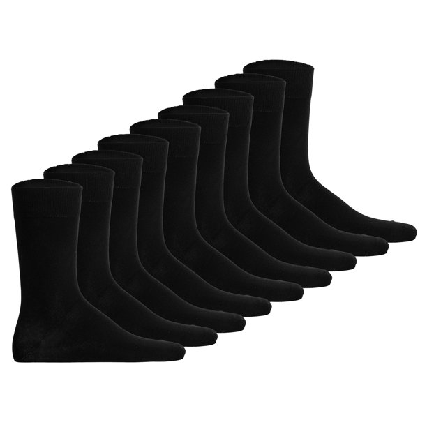 Hudson calcetines unisex, paquete de 9 - Easy, cintura confort, calcetines básicos, unicolor Negro 43-46