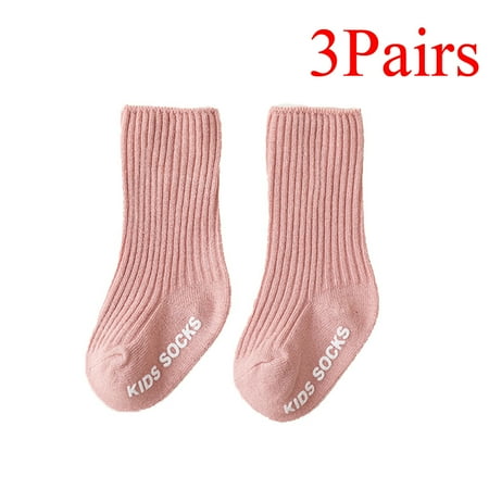 

3 Pairs Cotton Socks Solid Ruffle Breathable Socks for Girls