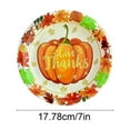 thumbnail image 2 of Thanksgiving Round Paper Plates Disposable Autumns Party Decorations Maple Leaf Pumpkin Print Tableware Suitable For Thanksgiving Holiday Decorations, 2 of 5