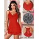 thumbnail image 2 of Camisón Avidlove, lencería, vestido lencero de encaje con cuello en V para mujer, 2 of 5