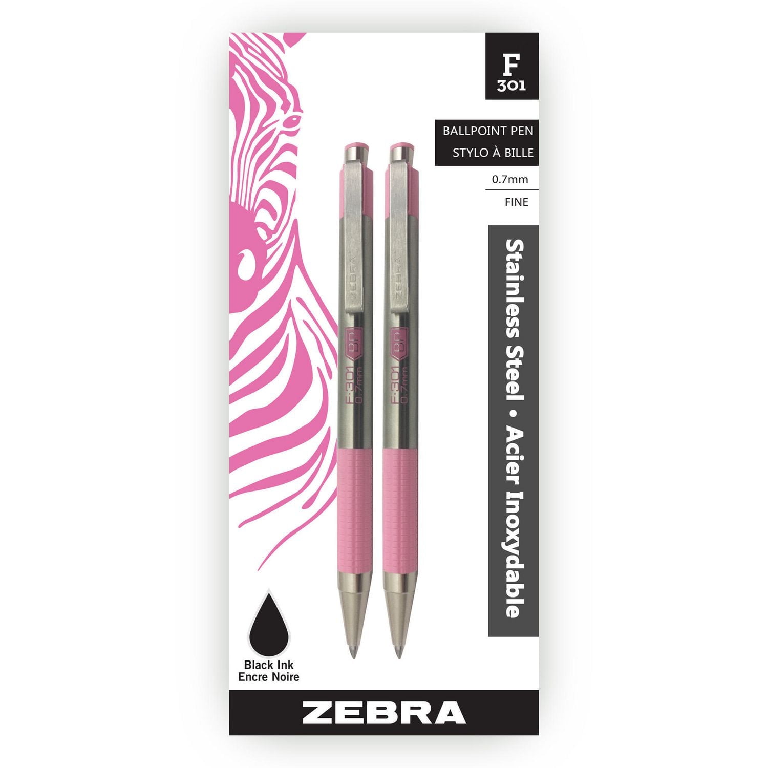 Zebra F-301 Stainless Steel Ball Point Pen