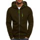 thumbnail image 1 of Adjustable Hooded Men's Casual Sweatshirt Full Zip Long Sleeve Hoodie Sweatshirt Sweat Jacket For Workouts Outdoor Use White 4XL, 1 of 5