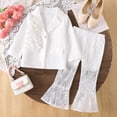 thumbnail image 2 of Toddler Baby Girl Fall Outfit Long Sleeve Letter Pullover Sweatshirt Pants Outfits 6-12 Months 12-24 Months 2t 3t 4t 5t 6t 7t 8t 9t Children White 5-6 Years, 2 of 7