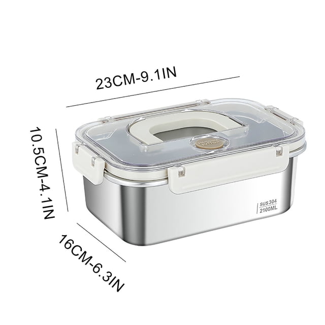 Birdeem 304 Fresh-Keeping Box Stainless Steel Sealed Jar Lunch Box Fruit and Vegetable Sealed Bento Lunch Box