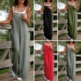 thumbnail image 5 of TNOBHG Women Jumpsuit Women Summer Jumpsuit Backless Sleeveless Wide Leg Loose Fit Full Length Casual Jumpsuit, 5 of 8