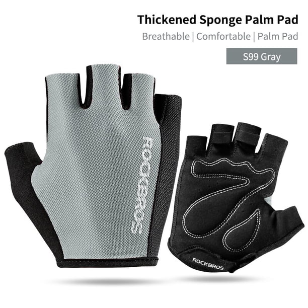 ROCKBROS ciclismo bicicleta guantes medio dedo a prueba de golpes transpirable MTB bicicleta de montaña guantes deportivos hombres mujeres equipo de ciclismo Tan Jianjun unisex