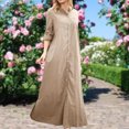 thumbnail image 4 of Cárdigan con botones para mujer vestido elegante de manga larga cárdigan de moda vestido largo, 4 of 9