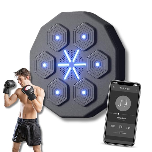 ORZEL Máquina de Boxeo Inteligente con Música Bluetooth Integrada, Entrenamiento de Boxeo Interactivo, Objetivo de Reacción de Pared Recargable, Perfecto para Entrenamiento en Casa y Gimnasio
