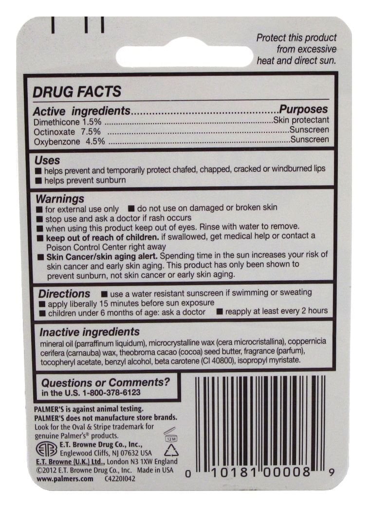 Palmers Cocoa Butter Lip Balm SPF#15 .12 Pieces 0.15 Ounce 4.4ml{{name}