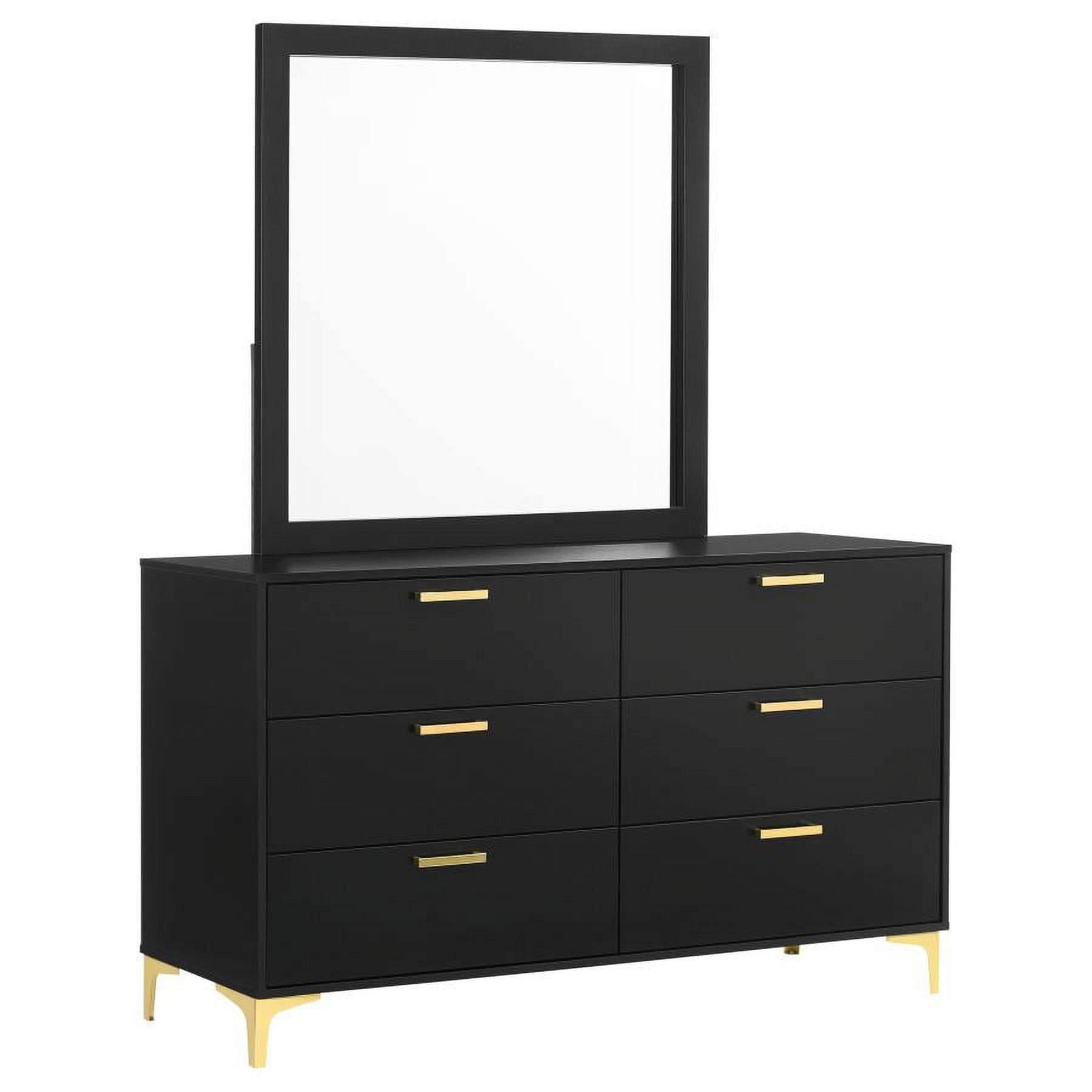 Caraway 6-drawer Bedroom Dresser with Mirror Black - Walmart.com Caraway 6-drawer Bedroom Dresser with Mirror Black - Walmart.com