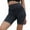 Black, variant on Womens Bermuda Shorts Water Washed Scrub Pants Seamless Peach Lifting Jogging Fitness Yoga Pants Loose High Waisted Short S-L
