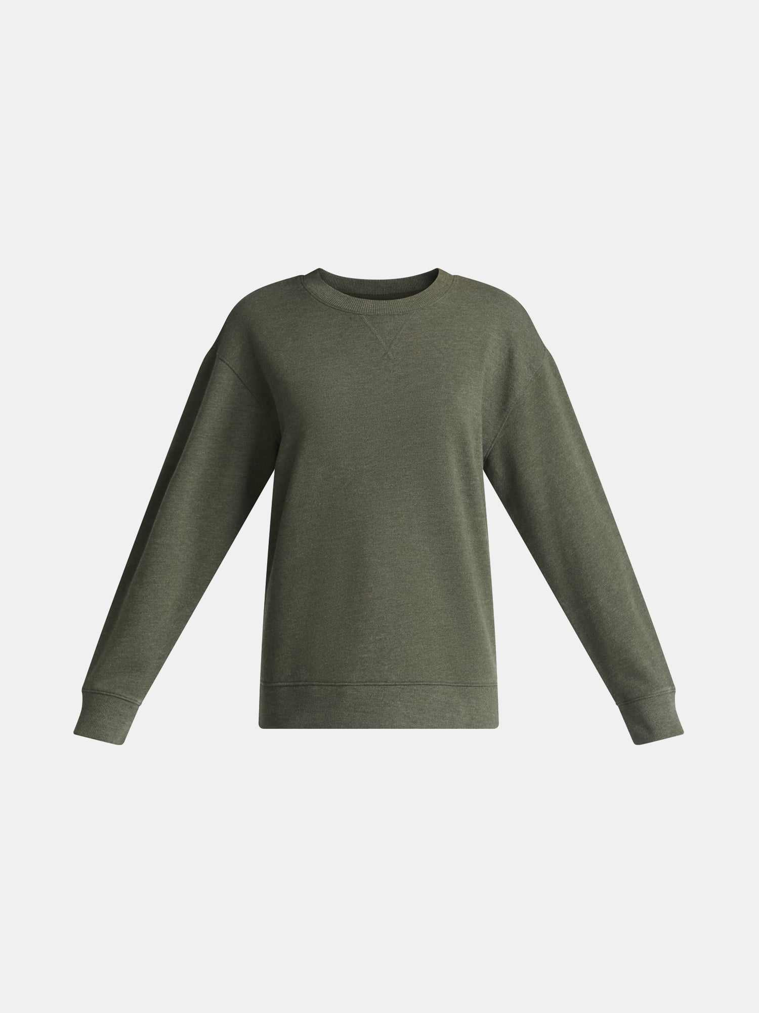 Time and Tru Women's and Women's Plus Crewneck Sweatshirt with Long Sleeves, Sizes XS-4X