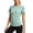 Green, variant on Womens Geometric Pattern T Shirts Crew Neck Short Sleeve All Over Abstract Print Athletic Performance Gym Workout Activewear Top