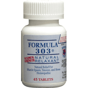 Fo-rmula 303 Maximum Strength Natural Muscle Relaxant for Spasms and Cramps - 45 Capsules