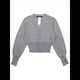thumbnail image 3 of Cárdigan Corto de Larga con Cuello en V y Abertura Frontal para Mujer, Camisa de Otoño con Botones. Gris M, 3 of 6