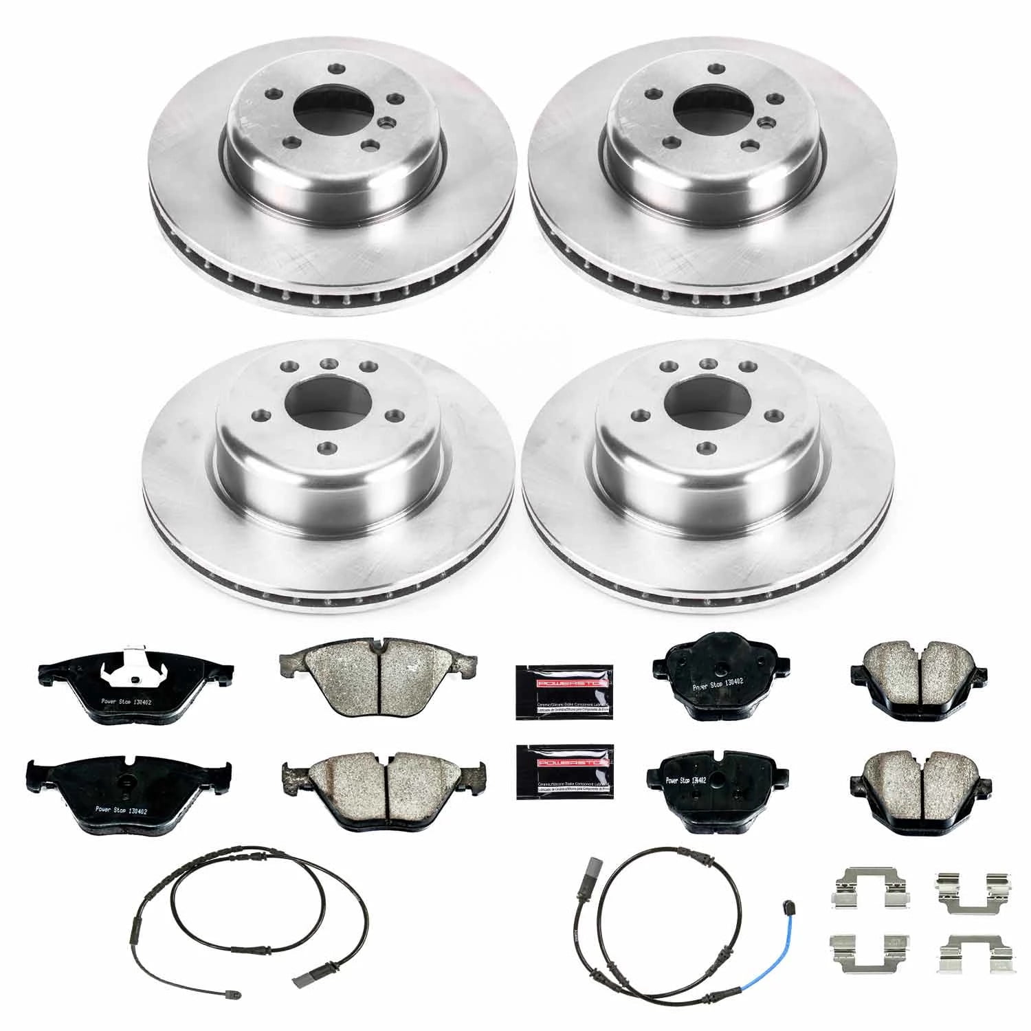 PowerStop Front and Rear Stock Replacement Brake Pad and Rotor Kit Fits: BMW Select Models KOE6582