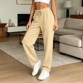 thumbnail image 4 of BLVB Womens Casual Baggy Sweatpants High Waisted Wide Leg Joggers Drawstring Athletic Workout Lounge Trousers with Pockets, 4 of 9