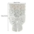 thumbnail image 3 of Deeceymbur White Lace Bow Table Runner Long Tablecloth for Coffee Table TV Cabinet Home Decor, 3 of 8