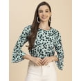 thumbnail image 2 of Moomaya Long Sleeves Round Neck Printed Top - Women's Casual Printed Top, 2 of 9