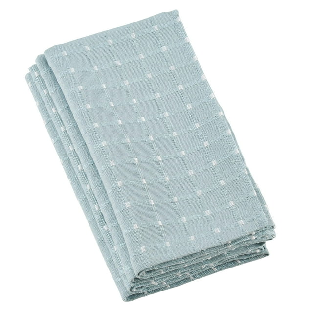 Saro Lifestyle 2136.A20S Cousu Collection Servilletas De Mesa De Línea Cosida De Mezcla De Algodón (Juego De 4) 20" Aqua