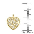 thumbnail image 4 of 0.25 Carat Natural White Diamond With Heart-In-Heart Beautiful Design Heart Shape Pendant Crafted In Rose White and Yellow Gold With 18 Box Chain Gold Plated Over 925 Sterling Silver For Women, 4 of 5