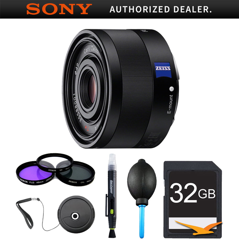 Sony Sonnar T* FE mm F2.8 ZA Camera E Mount Lens Bundle
