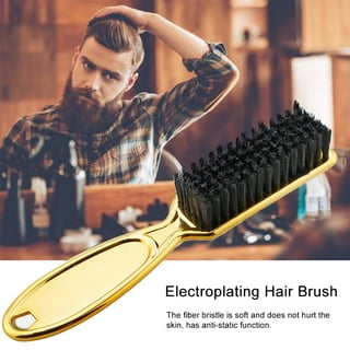 2 Pieces Barber Blade Cleaning Brush - Gitmax Clipper Brush Cleaner Barber  Fade Brushes for Haircut Barbers Supplies Black