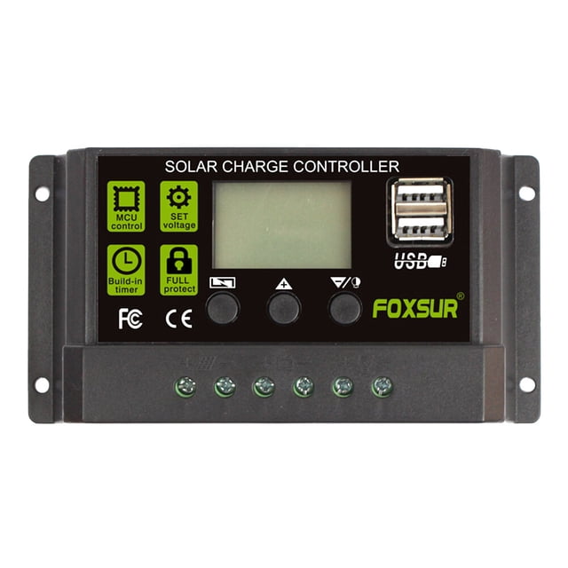 Contrôleur Solaire Intelligent à Identification Automatique 12V/24V Contrôleur Universel Automatique (20A)