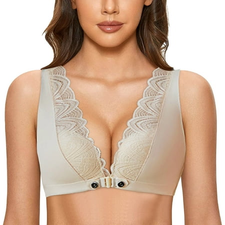 

adviicd Longline Sports Bras for Women womens Comfort Revolution Wireless T-shirt Bra Full-coverage Pullover Bra Beige 34 75B