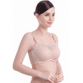 thumbnail image 3 of BIMEI Mastectomy Bra with Pockets for Breast Prosthesis Women's Full Coverage Wirefree Everyday Bra 8518,Beige, 34B, 3 of 7