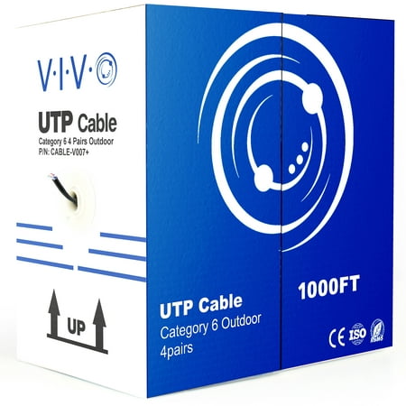 VIVO 1000ft Cat6 LAN Ethernet Cable Wire 1,000ft Cat-6 Waterproof Outdoor Burial
