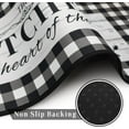 thumbnail image 2 of Black and White Kitchen Rugs, Buffalo Plaid Kitchen Rug, Fun Kitchen Rug with Words, Farmhouse Country Kitchen Rugs, Kitchen Runner Rugs Non-Skid Washable, Plaid Kitchen Mats for Floor Set of 2, 2 of 6