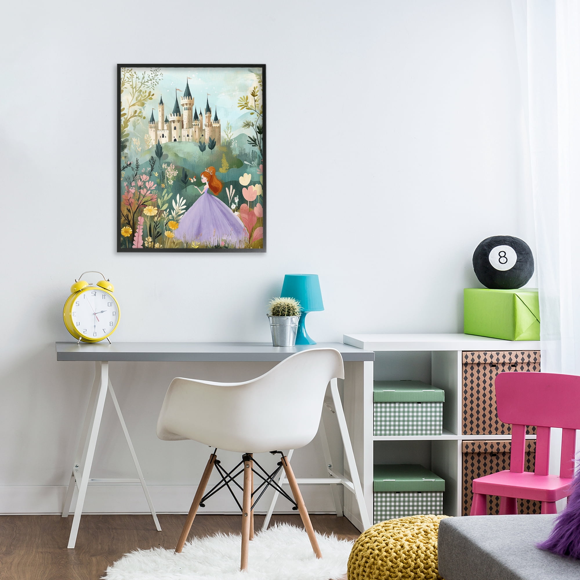 Stupell Industries Princess Day Out Black Framed Giclee Art, design by Christine Simpson Art