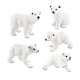 thumbnail image 2 of 5 Unids Oso Realista Juguetes Figuras Set Animales Figuras Estatua para Decoración de Escritorio Regalo de Cumpleaños Fiesta Temática Cake Hugo estatuilla de animales, 2 of 10