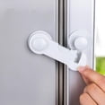 thumbnail image 4 of No Drill Door Lock, Door Safety Lock, 4 in Overall, Durable Polymer, Accidental Pinch Avoidance, Indoor Nursery Use, Solid White, 1 Pc, 4 of 8
