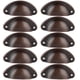 thumbnail image 1 of 10 tiradores de copa de concha para armario de cocina, cajón, puerta, estilo clásico 82x35mm, 1 of 9