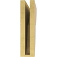 thumbnail image 4 of 3"W x 12"D x 12"H Thin Crestline Rough Cedar Woodgrain TimberThane Corbel, Primed Tan, 4 of 6