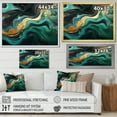 thumbnail image 5 of Designart "River Flow Abstract Green and Gold Marble III" Oversized Abstract Framed Wall Art - Modern Green Abstract Marble Bedroom Framed Canvas Wall Art, 5 of 7
