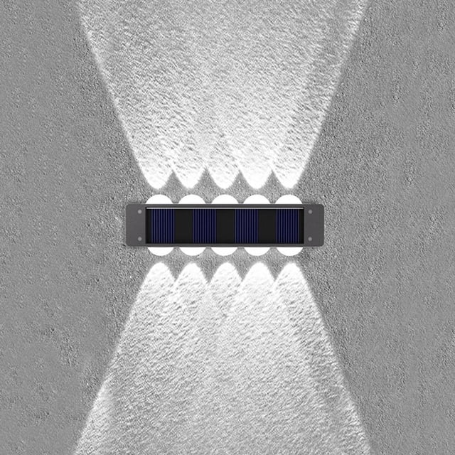 Feltree 4-Pack Solar Wall Lights Waterproof Outdoor Wall Sconce for Garden Porch Home Decor Modern Lighting