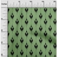 thumbnail image 2 of oneOone Viscose Jersey Green Fabric Asian Ikat Diy Clothing Quilting Fabric Print Fabric By Yard 60 Inch Wide-7273, 2 of 4
